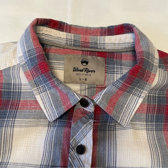 Wind River Women’s Large Button Up Plaid Long Sleeve Shirt 100% Cotton - Picture 4 of 16